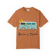 yam unisex t-shirt with cartoon camper van and Bert character inside, text reads “Brew is Truth”