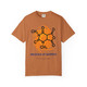 yam tee shirt with caffeine molecule design labeled “Molecule of Madness – Fueled by Coo Coo’s Coffee”