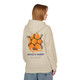 "Sand Molecule of Madness Caffeine Hoodie by Coo Coo’s Coffee – bold caffeine molecule design for coffee lovers who brew science into every sip." Female model