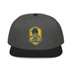 black snapback hat with embroidered Bert surfing badge and yellow bill – Coo Coo’s Coffee