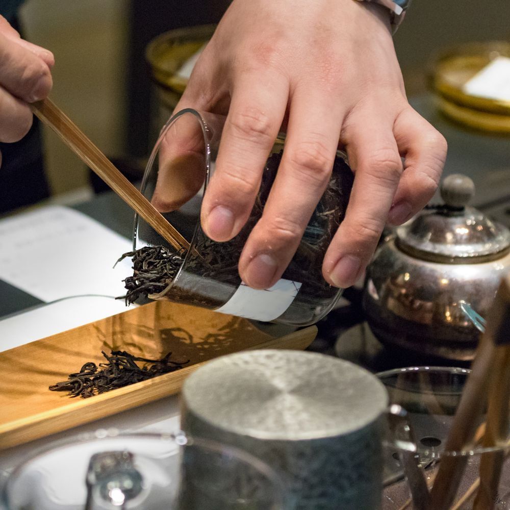 Tea being measured (placeholder image)