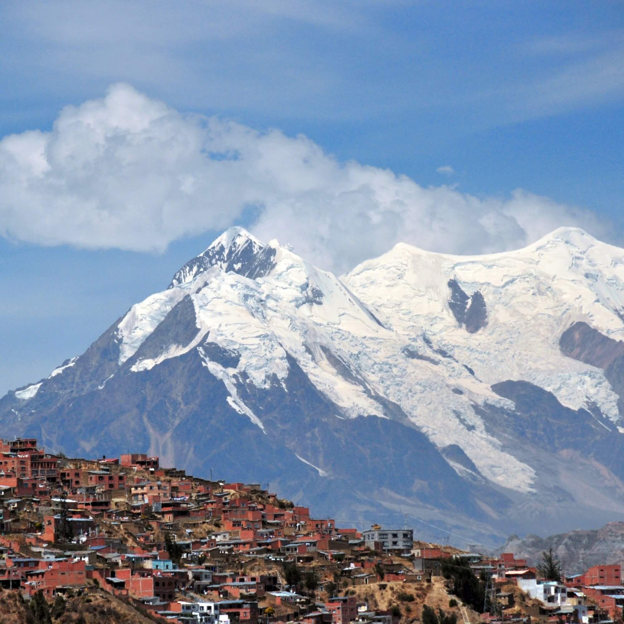 Coffee farms and mountains in Bolivia