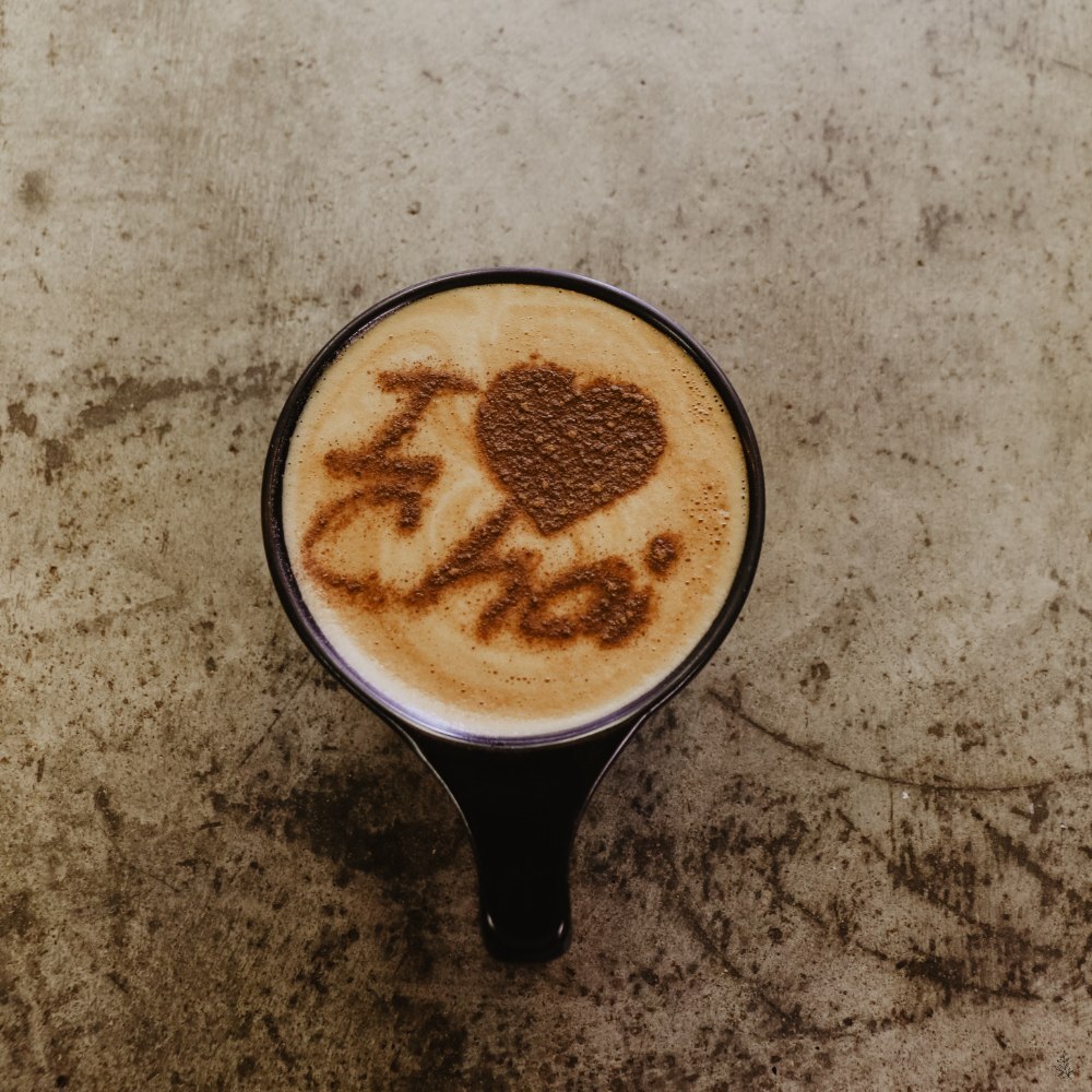 Chai latte with latte art and spices (placeholder image)