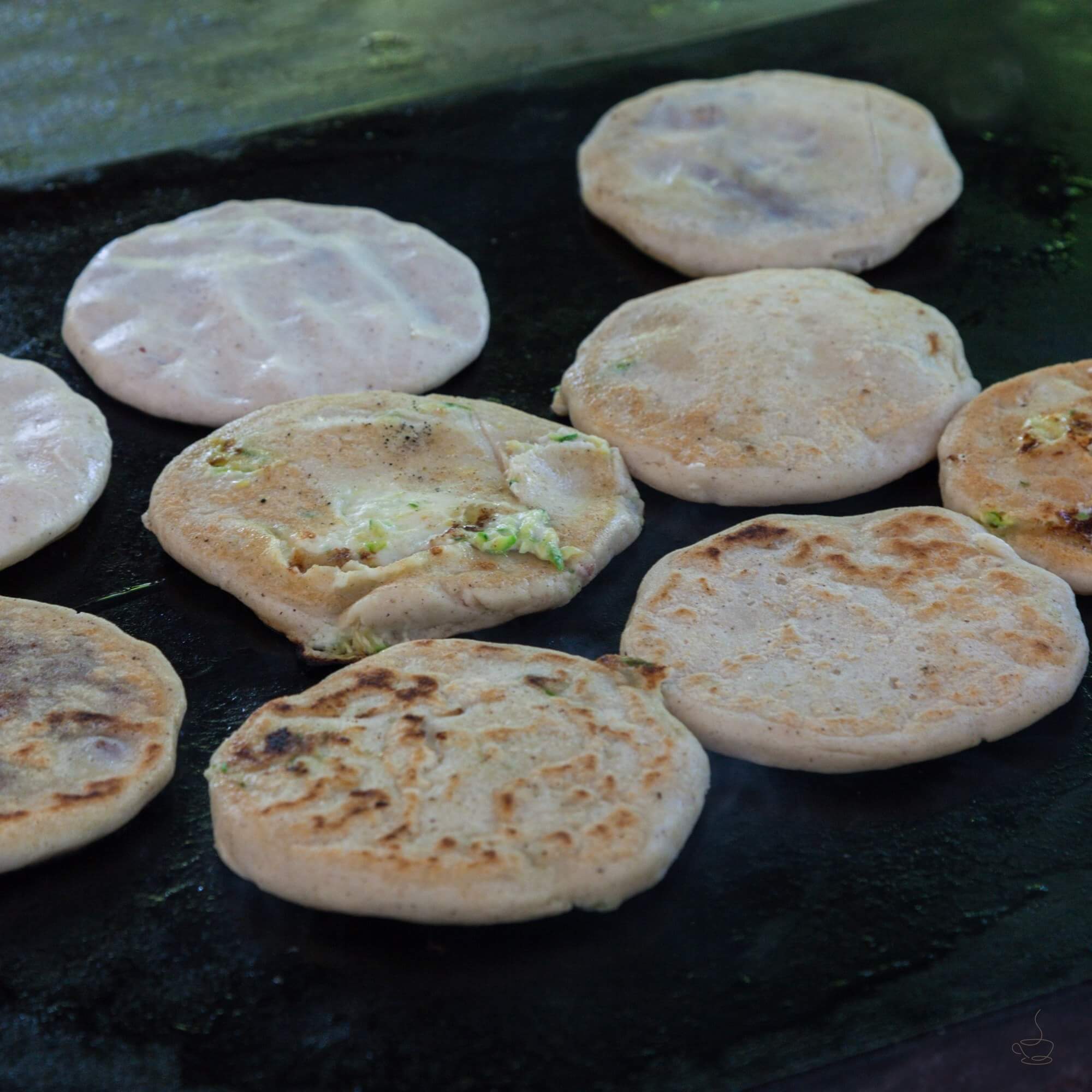 Cupping table evaluating El Salvador coffees