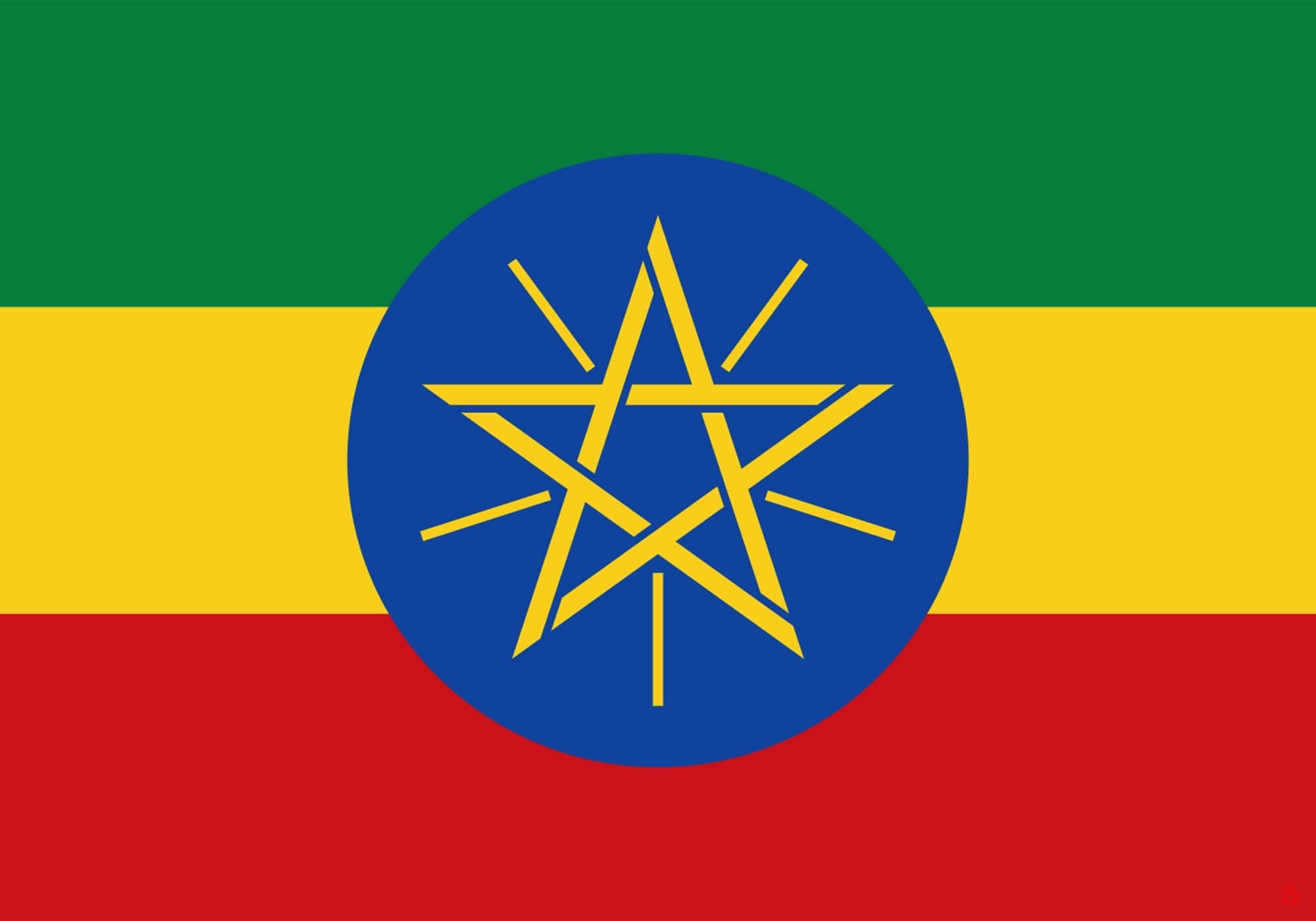 Ethiopian highlands and coffee trees