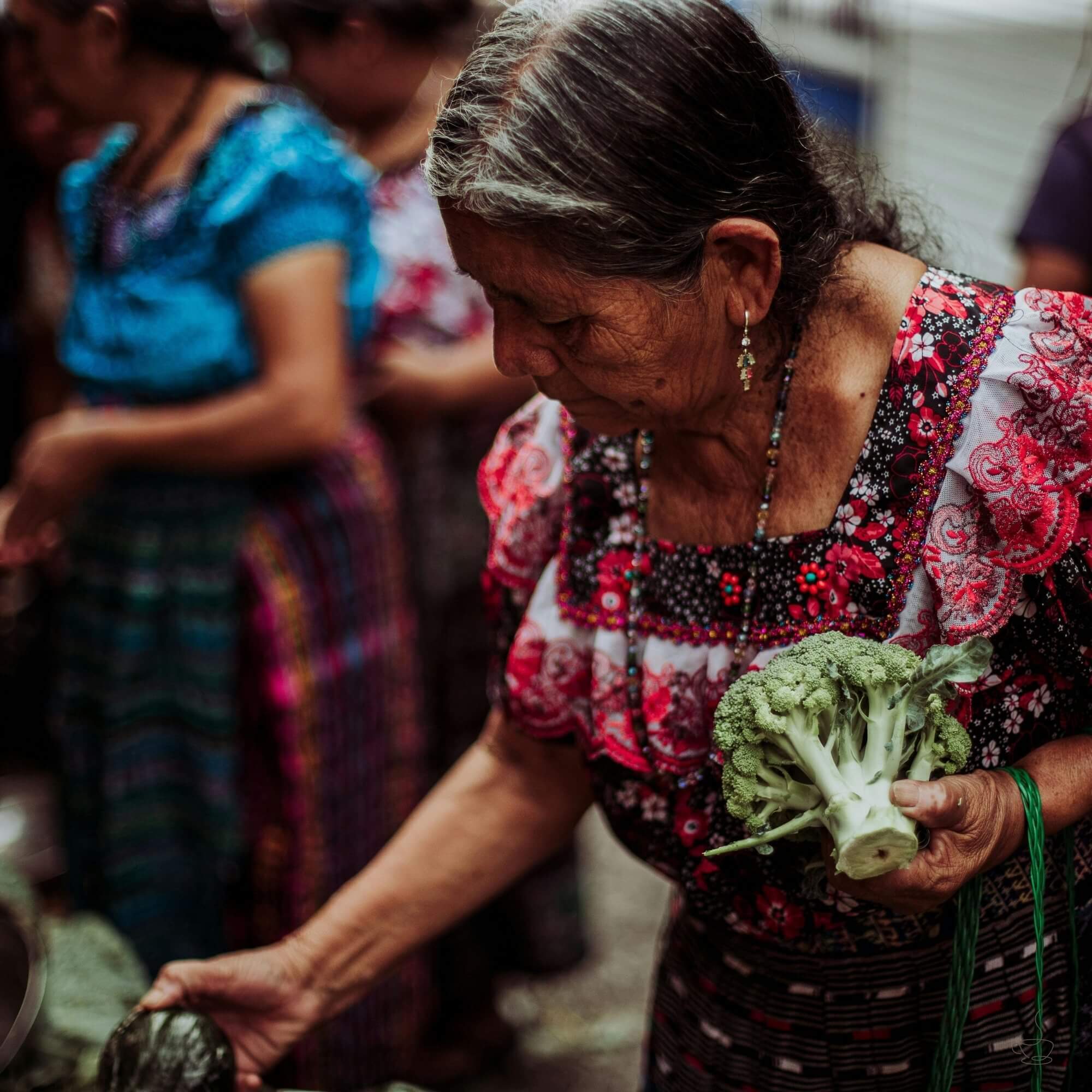 Colorful market scene in Guatemala