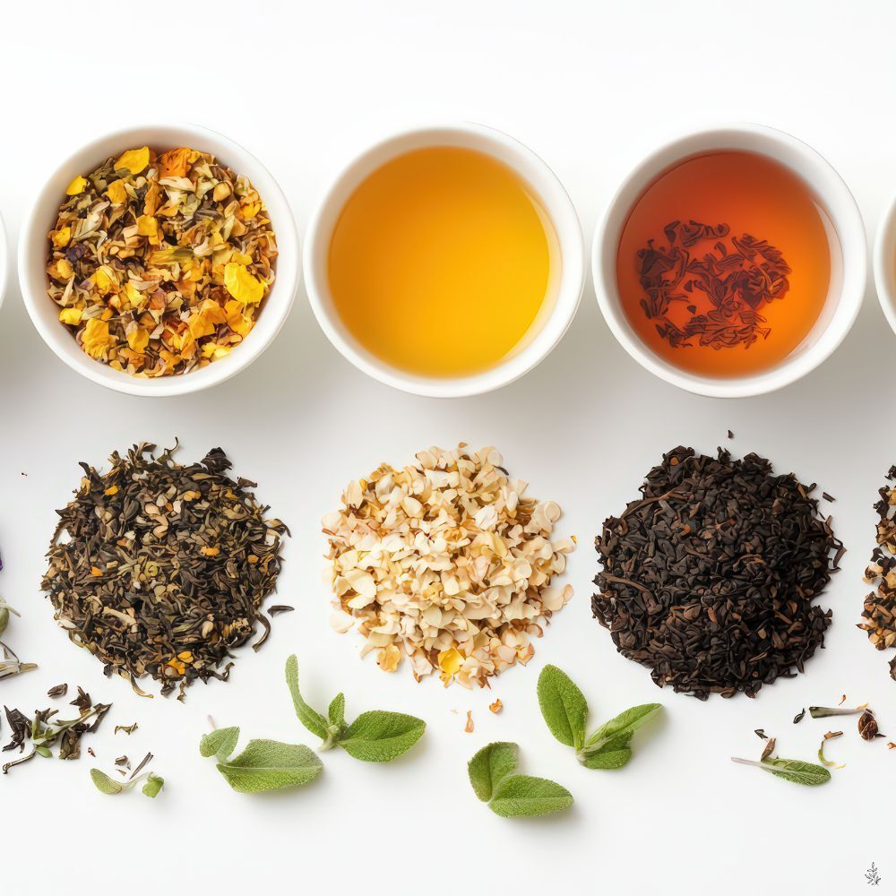 Different cups of herbal tea (placeholder image)