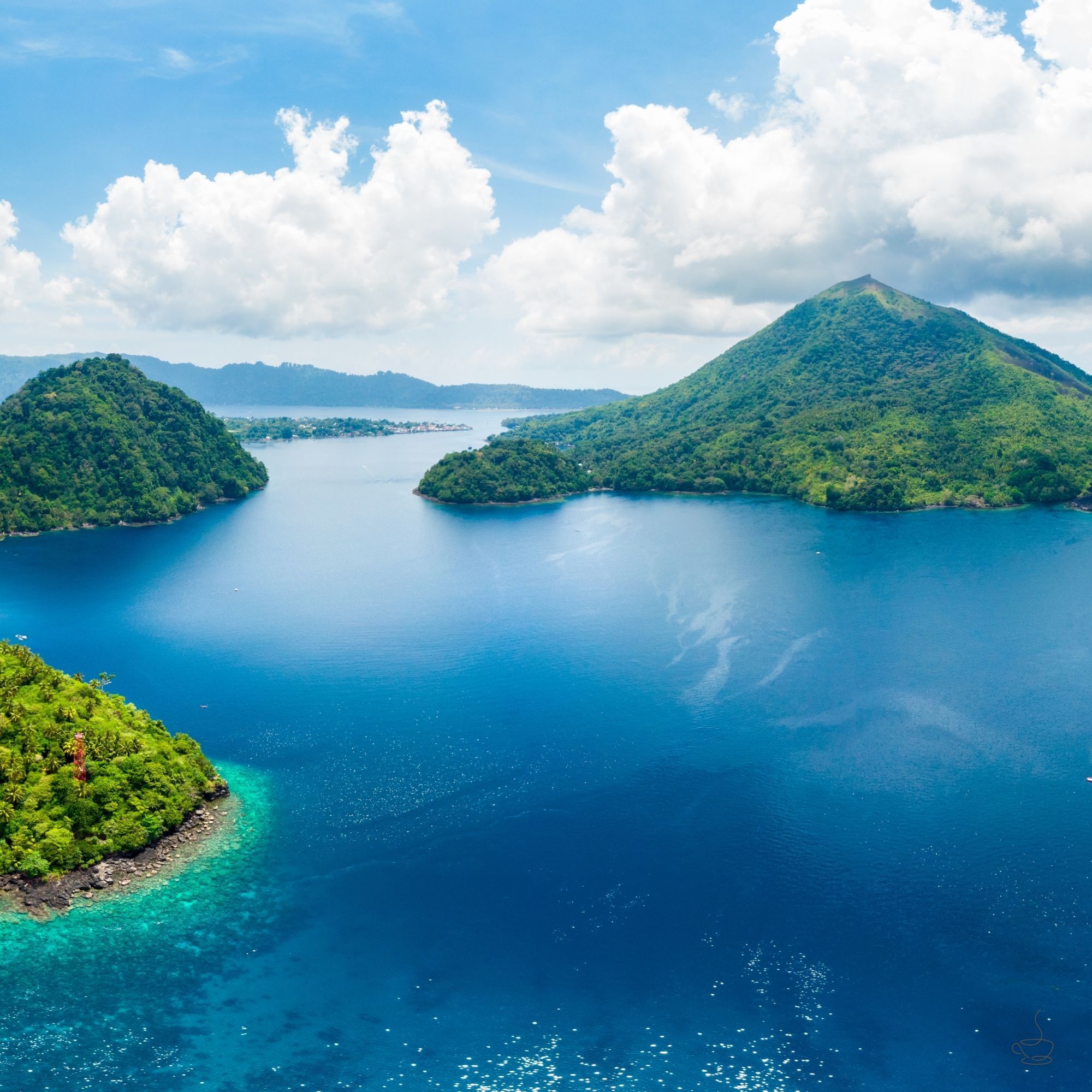 Map of Asia-Pacific coffee islands including Sumatra, Java, Sulawesi, Papua New Guinea, and Timor-Leste