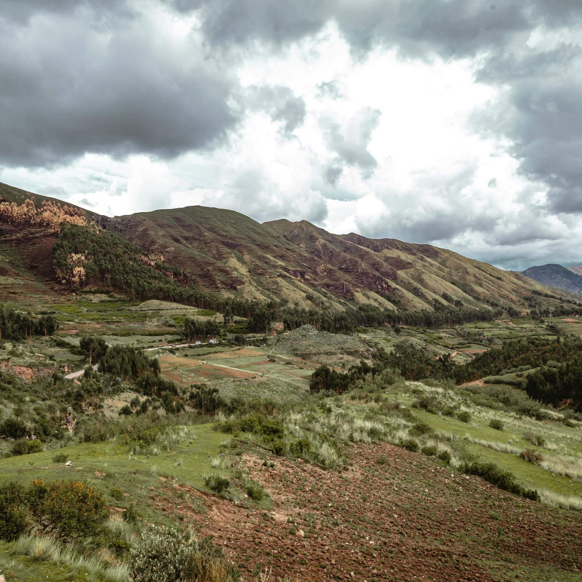 High valley coffee landscapes in Cusco, Peru