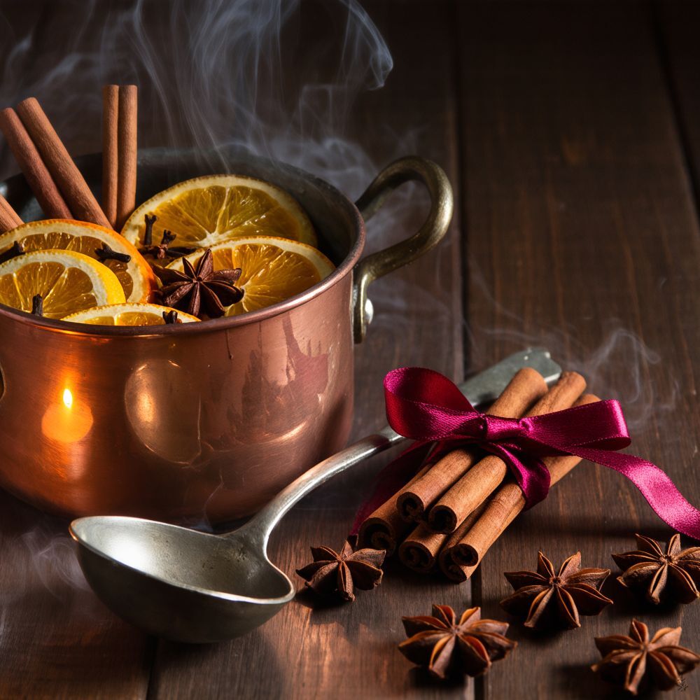 Simmering chai in a saucepan (placeholder image)