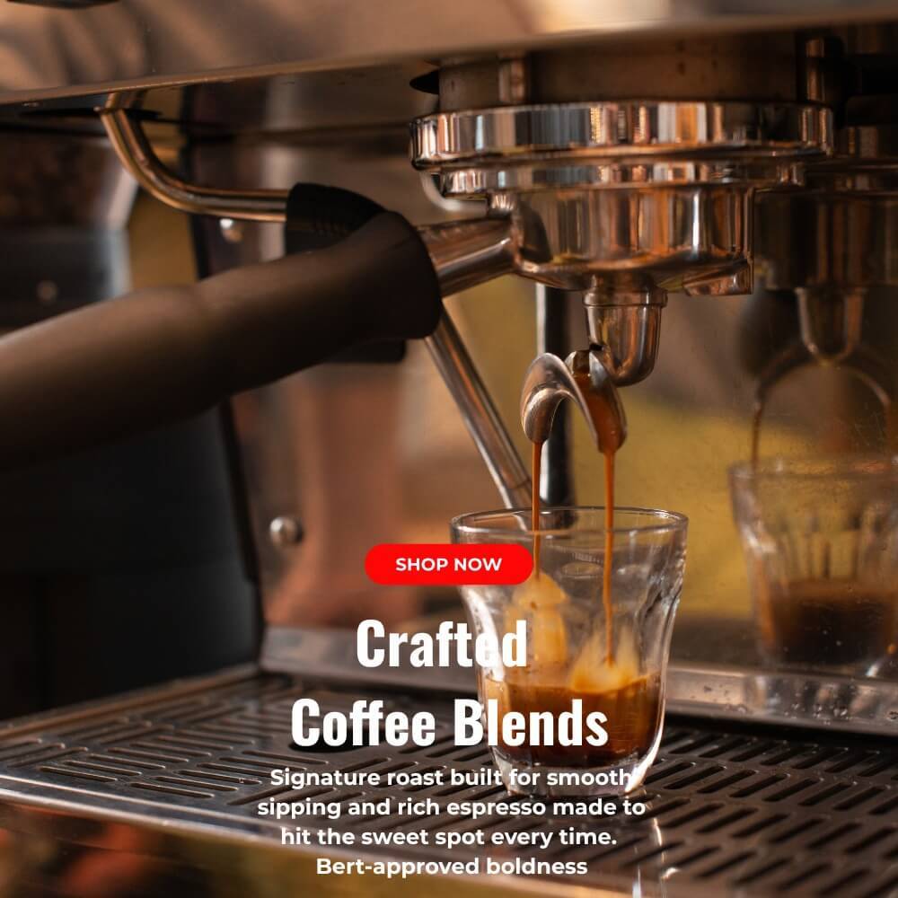 Freshly brewed coffee in a Chemex on wood table, representing Coo Coo’s Coffee blended brews made for balance and everyday brewing