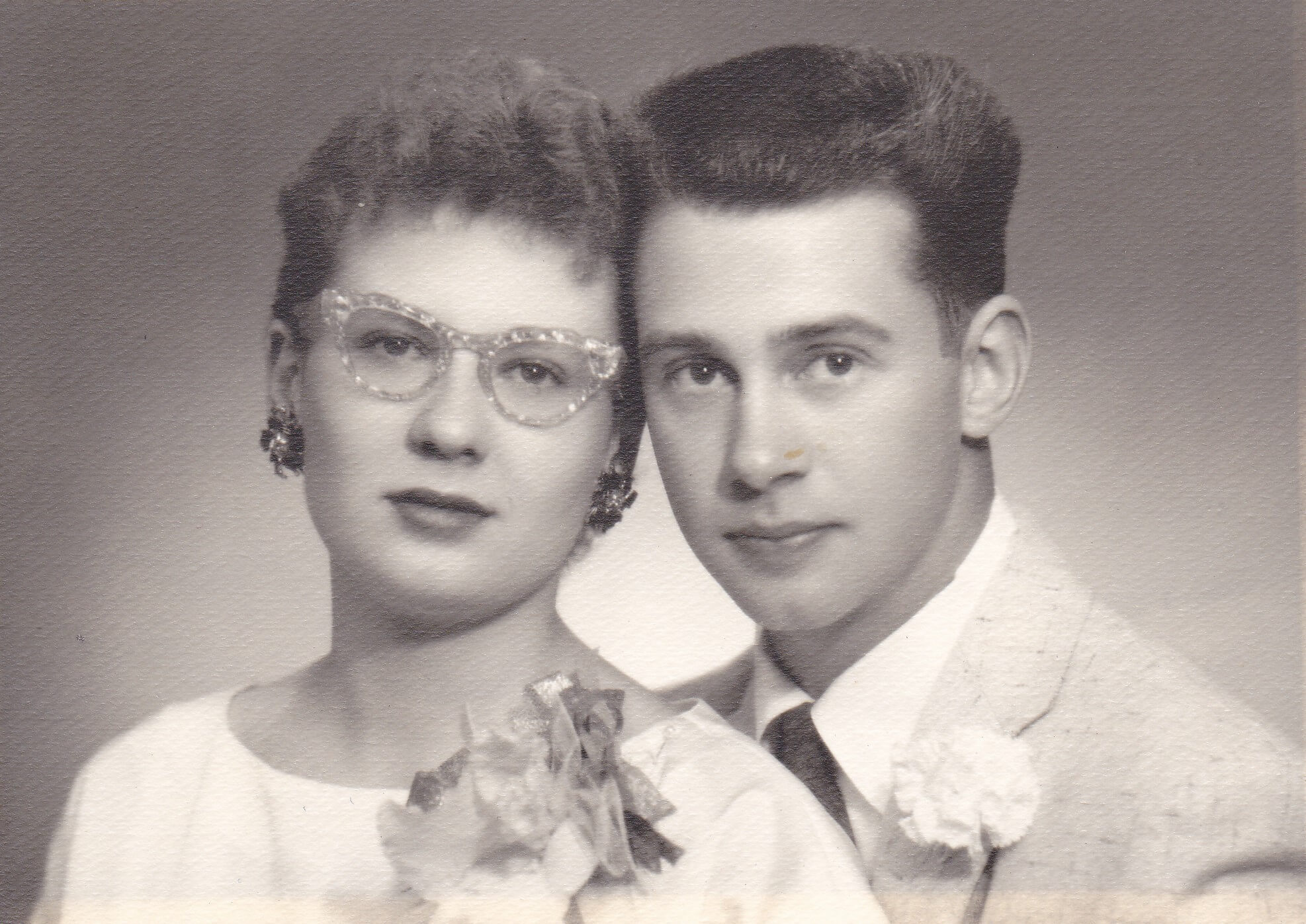 Vintage photo of Janet on her wedding day