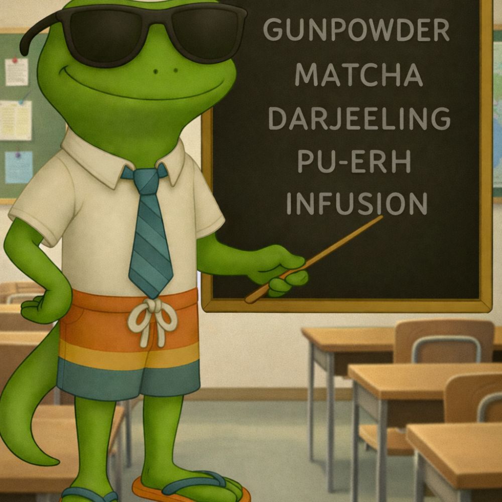 Tea setup with cups and loose leaf tea