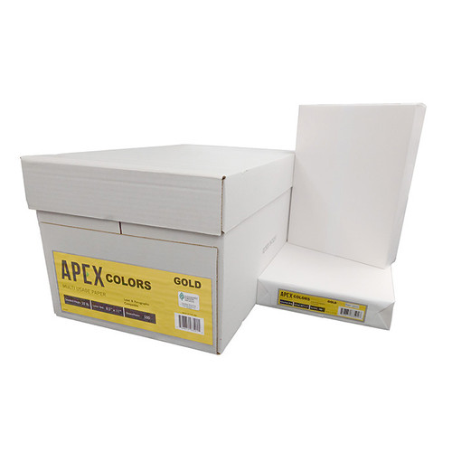 APEX 8.5" X 11" Golden Rod Colored Copy Paper (10 reams/case)