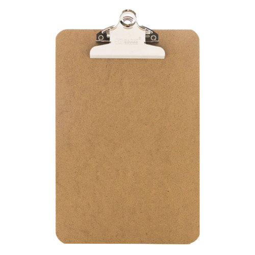 BAZIC Memo Size Hardboard Clipboard w/ Sturdy Spring Clip