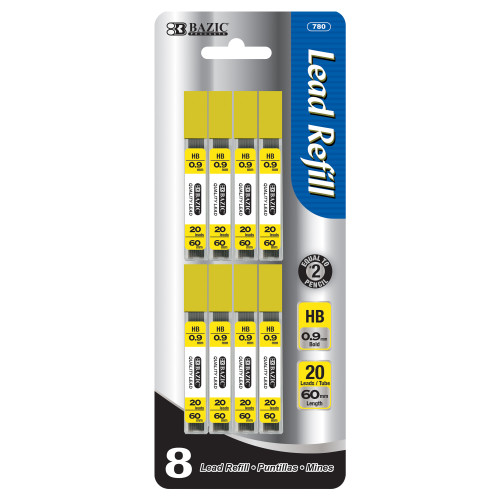 BAZIC 20 Ct. 0.9 mm Mechanical Pencil Lead (8/Pack)