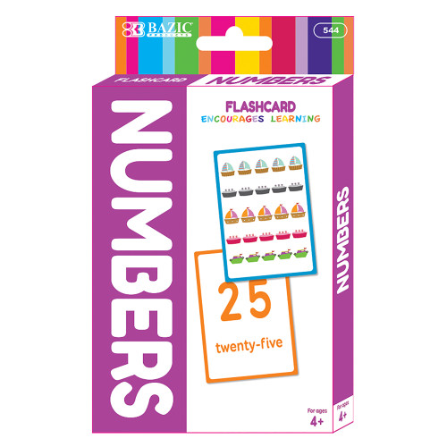 BAZIC Numbers Flash Cards (36/Pack)