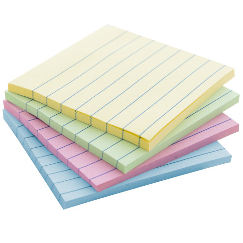 BAZIC 40 Ct. 3" X 3" Lined Stick On Notes (3/Pack)