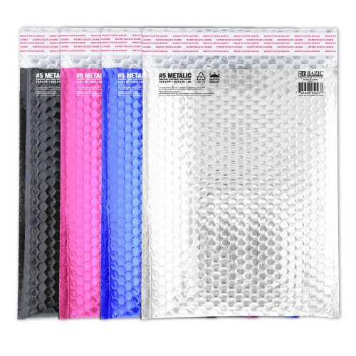 BAZIC 10.5" x 15" (#5) Metallic Bubble Mailers