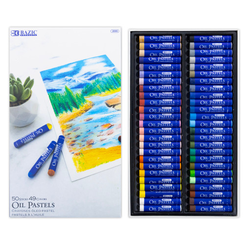 BAZIC 50 Colors Oil Pastels