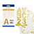 BAZIC 2" Gold Metallic Color Alphabet & Numbers Stickers (72/Pack)