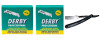 Derby professional single sided (half) razor blades are manufactured using Swedish stainless steel and the same process as traditional DE blades.

Half blades are perfect for professional use with majority shavettes(can be purchased in our inventory) with black holder, hairdressing trimmers and other equipment designed to use half DE blade.

Great economy and savings for personal use with shavette! 100 half are packed loose in cardboard box.

Please handle with care to avoid any injuries!