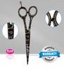 Paper Coating Flat Matti Barber Scissors 6'' BRS German with Comb- Next Day Delivery