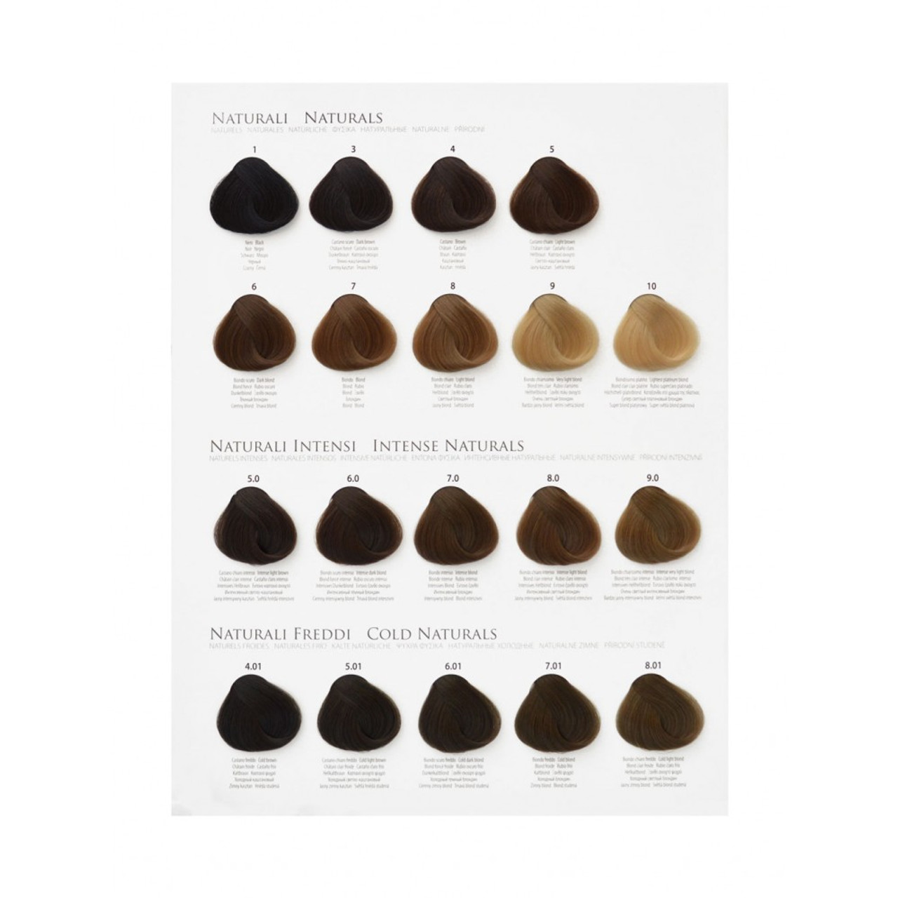 Vital Hair Maxima Colour Chart