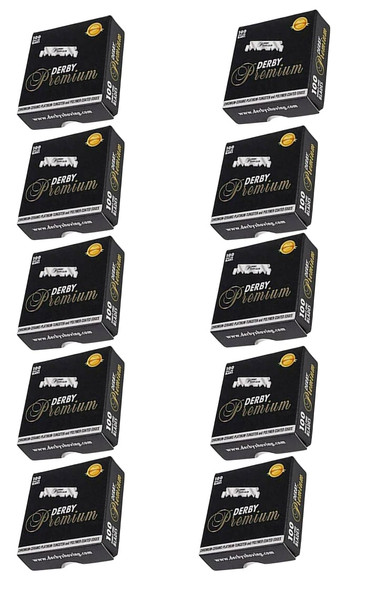 Derby Professional Extra Super Stainless Steel Single Edge Razor Blades Black 10pc( 1000 blades) (Each one price 2.89)