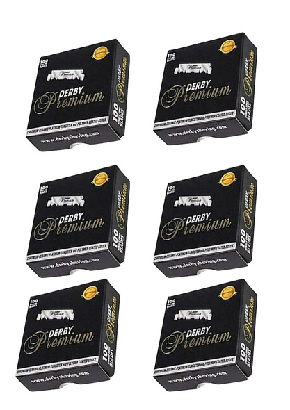 Derby Professional Extra Super Stainless Steel Single Edge Razor Blades Black 6pc( 600 blades) (Each one price 3.10)-