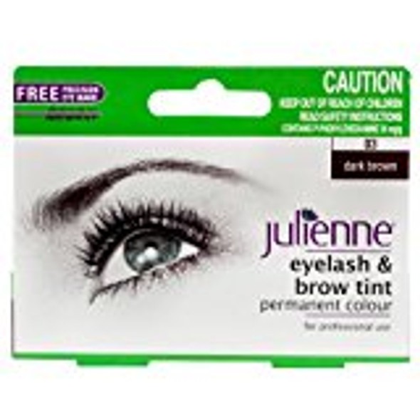 Julienne Eyelash and Eyebrow Permanent Dark Brown 03 Colour Tint 15ml