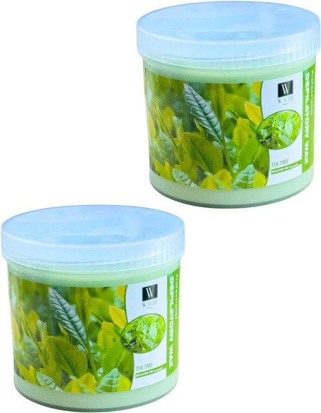  Walee Professional Tea Tree Wax Pot Tub Jar Depilatory Face Leg Body Waxing Strip Beauty (500g) (one size, 1000, gram) 2PC (Each one price 6.49)- Next Day Free Delivery