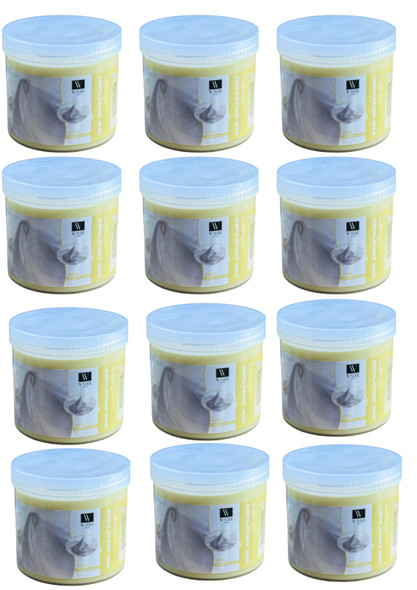 Walee Professional Cream Wax Pot Tub Jar Depilatory Face Leg Body Waxing Strip Beauty (500g) (one size, 6000, gram) 12PC (Each one price 5.08)- Next Day Free Delivery