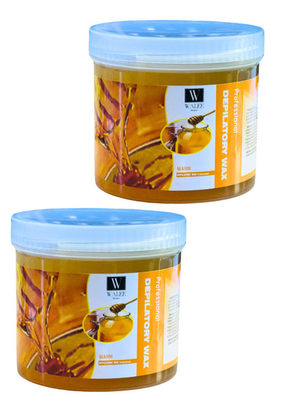 Walee Professional Honey Wax Pot Tub Jar Depilatory Face Leg Body Waxing Strip Beauty (500g) (one size, 1000, gram) 2PC (Each one price 5.49)