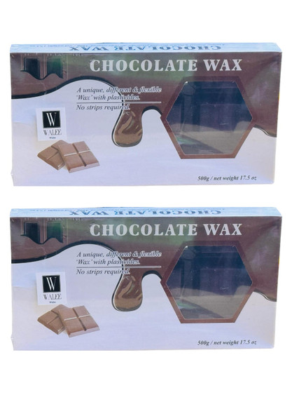 Walee Professional Hot Film Wax Chocolate Blocks 500g hard delicate waxing peelable (2, 1000, gram) 2PC (Each one price 9.99)