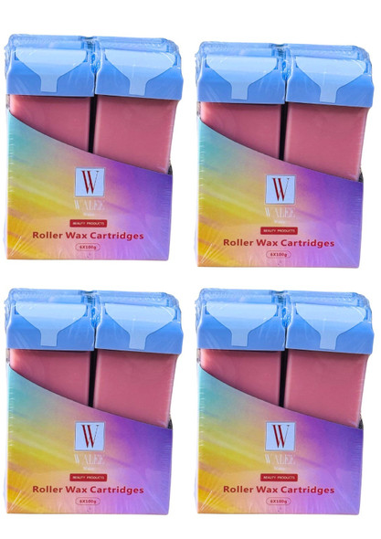 Walee Professional Roller Wax Waxing Cartridge Refill Depilatory Large Head 100ml Pink 6pcs (4, 2400, gram) (Each one price 9.49)