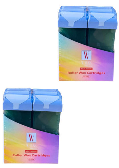 Walee Professional Roller Wax Waxing Cartridge Refill Depilatory Large Head 100ml Aloe Vera x 6 (2, 1200, gram) (Each one price 10.99)