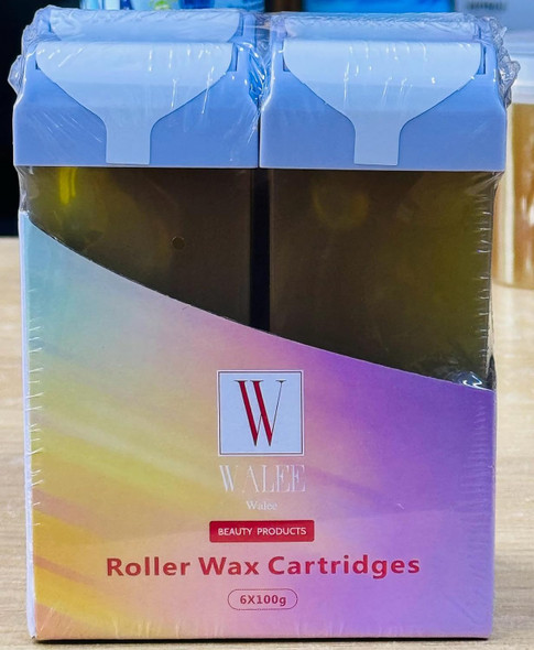 Walee Professional Roller Wax Waxing Cartridge Refill Depilatory Large Head 100ml Honey 6pcs