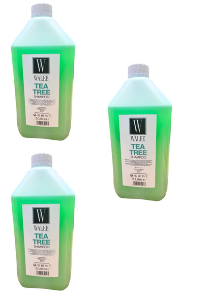 Walee Professional tea tree Shampoo (5 litre) (3, 15000, millilitre) 3PC (Each one price 9.99)- Next Day Free Delivery