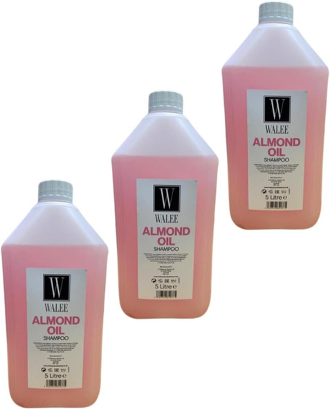 Walee Professional Almond Oil Shampoo (5 litre) (3, 15000, millilitre) 3PC (Each one price 9.99)- Next Day Free Delivery