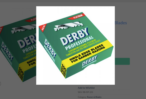700  "Derby Professional" Single Edge Razor Blades for straight razor- Next Day Delivery