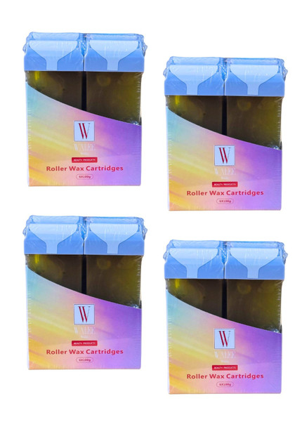Walee Professional Roller Wax Waxing Cartridge Refill Depilatory Large Head 100ml Honey x 6 (4, 2400, gram) (Each one price 9.49)