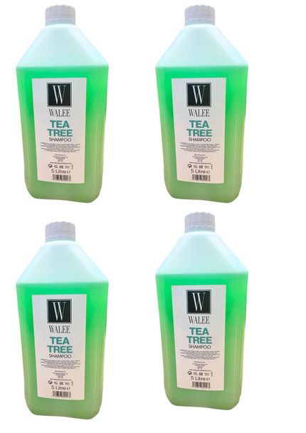 Walee Professional tea tree Shampoo (5 litre) (4, 20000, millilitre) 4PC (Each one price 8.99)- Next Day Free Delivery