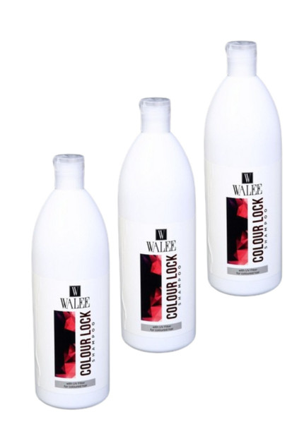 Walee Colour Lock Shampoo with UV Filter for Coloured Hair 1000ml (3, 3000, millilitre) 3PCS SET (Each one price 5.33)