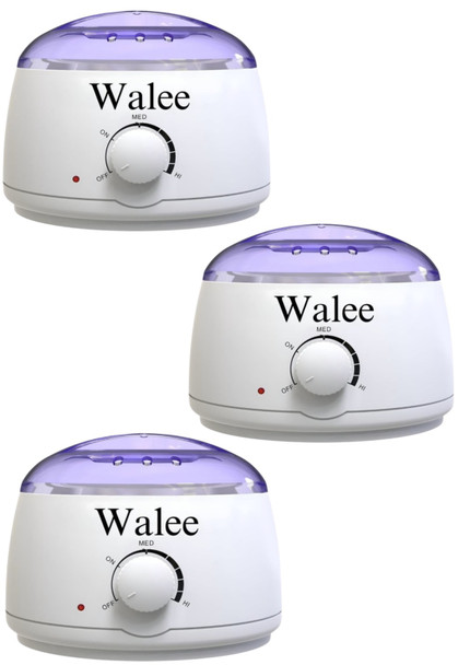 WALEE PROFESSIONAL WAX HEATER PLASTIC 500ML (3, 1500, gram) 3 PCS (Each one price 15.99)- Next Day Free Delivery