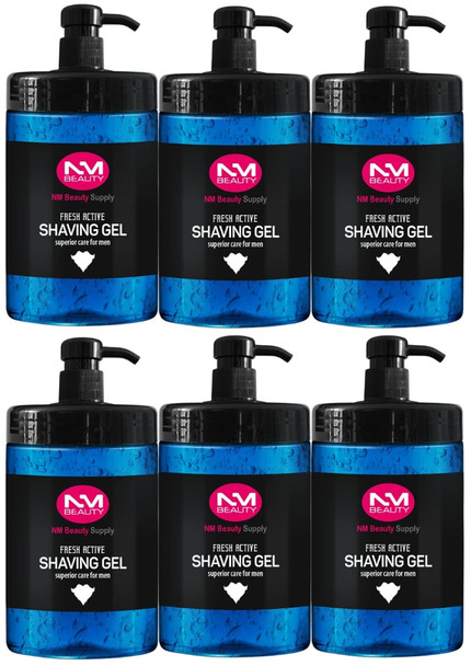 NMB Shaving Gel | Face Fresh 1000ml for Barbers 6pcs (Each one price 4.49)- Next Day Free Delivery