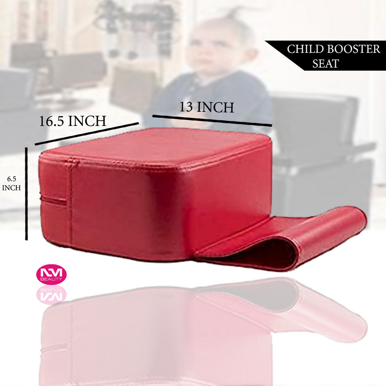 Child Booster Seat Cushion for Barber Chair Salon Equipment Supplies Red
Description:

This barber cushion is specially for child. Once you get this cushion, you will have no problem for hair cut if you have these "special" customers.
It provides you with a understated feel in the most practical way.
PU leather booster seat will help keep children seated comfortably whilst protecting your styling chair.
Material: PU Leather + Sponge, comfortable and durable,easy to clean, universal high density foam for extra comfort.
Flap in front to help protect damages to styling chair.
Durable PU leather finish with a zip fastening.

Specification:

Material: PU Leather, Sponge
Size(LxWxH) 16.5cm x 13.0 x 6.5 inch


Package Includes:

1 x Barber Seat Booster