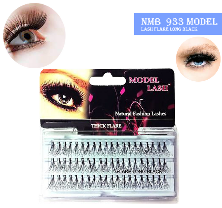MODEL LASH Natural Remy Hair Fashion Individual Lashes FLARE LONG BLACK