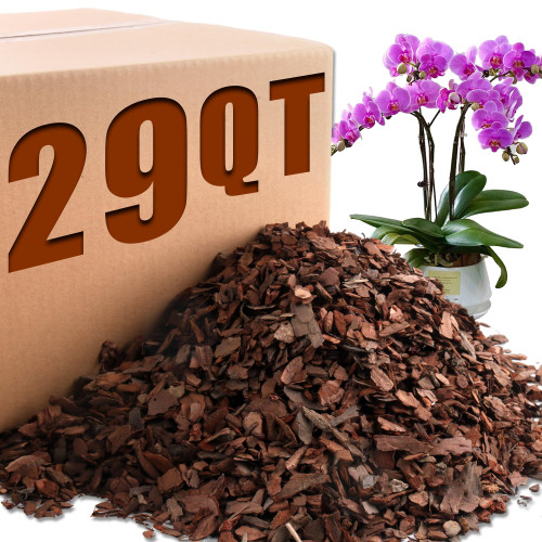 AVALUTION Orchid Potting Bark - 29QT Organic Pine Wood Chips for Plants, All Natural Potting Mix for Houseplant Mulch, Helps Root Health Development