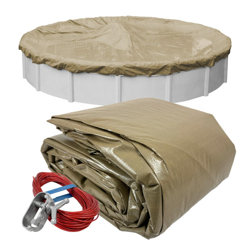 Robelle 24 ft Professional Defender Pool Cover for Above Ground Pools